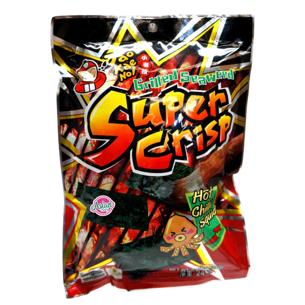 Imported Grilled Seaweed Super Crisp, Hot Chilli Squid, 0.84 Ounce - Sari X Sari