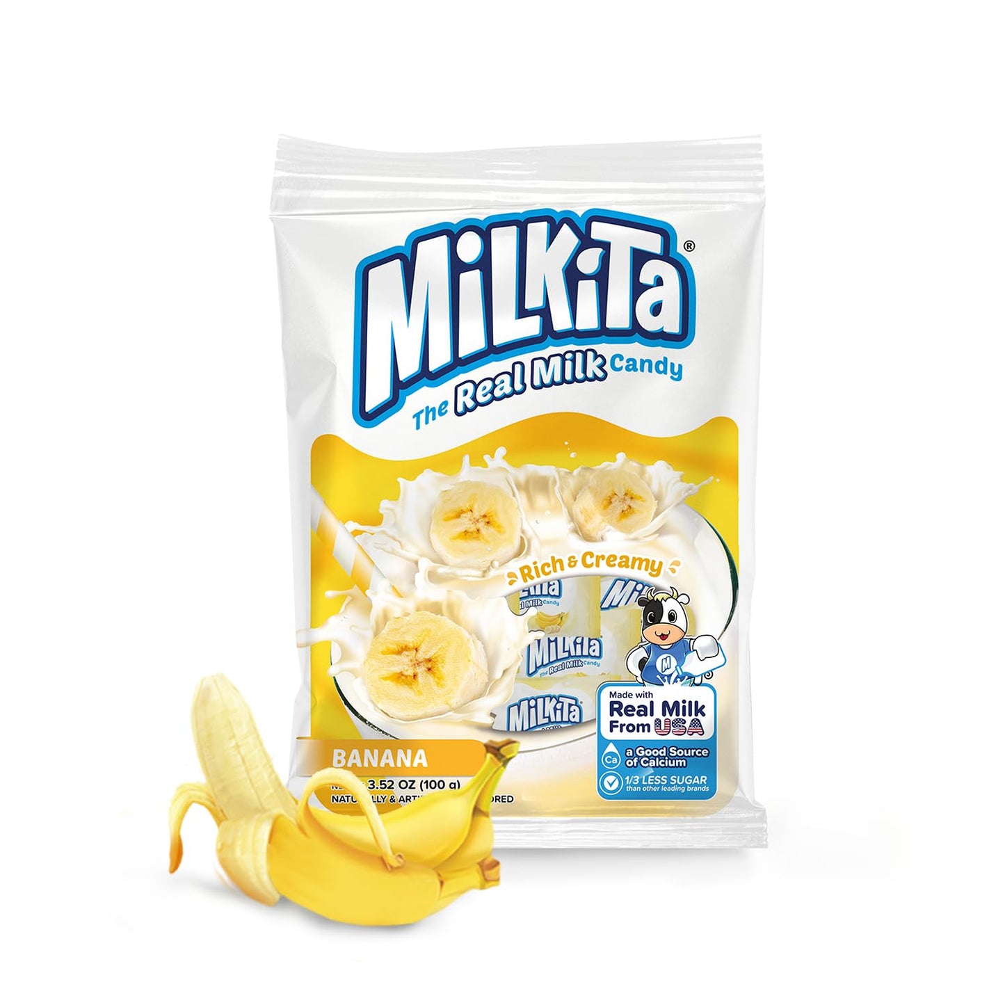 Milkita Honeydew Shake Candy, Gluten Free, 30 Pcs, with Calcium & Real Milk - Sari X Sari