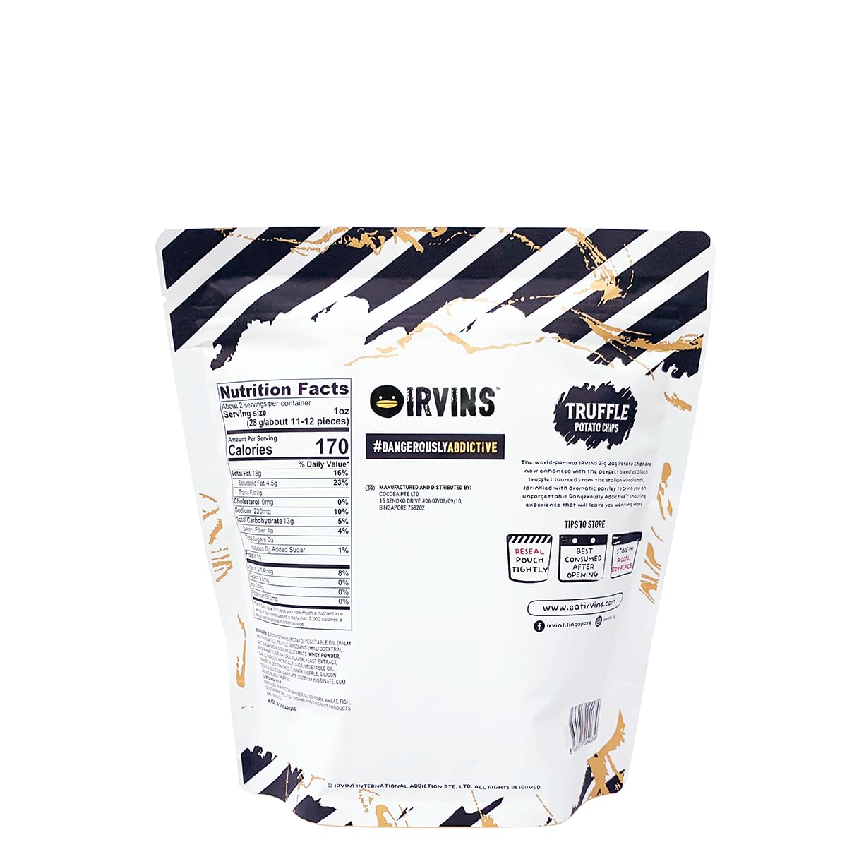 IRVINS Truffle Potato Chips Crisps | Premium Hand Cooked | Whole Ingredients | 2.5 oz (Pack of 3)