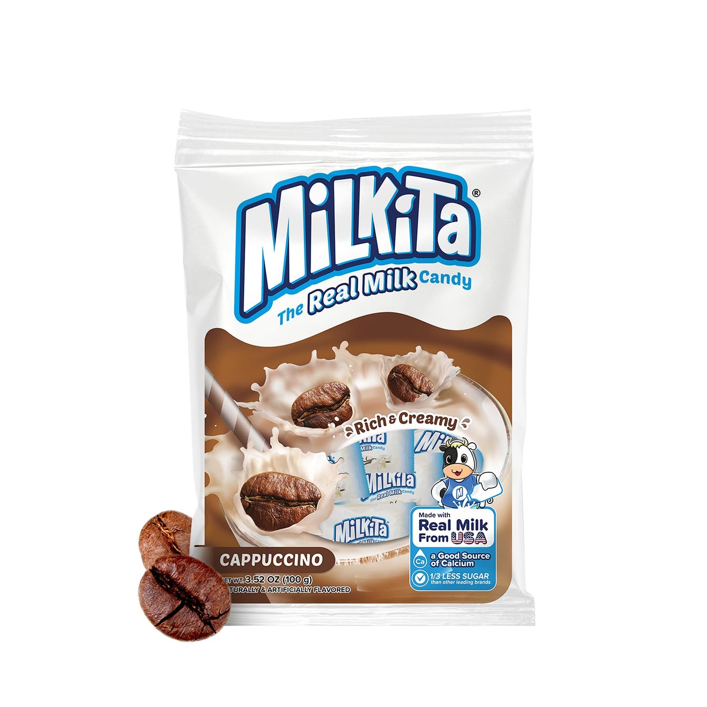 Milkita Honeydew Shake Candy, Gluten Free, 30 Pcs, with Calcium & Real Milk - Sari X Sari
