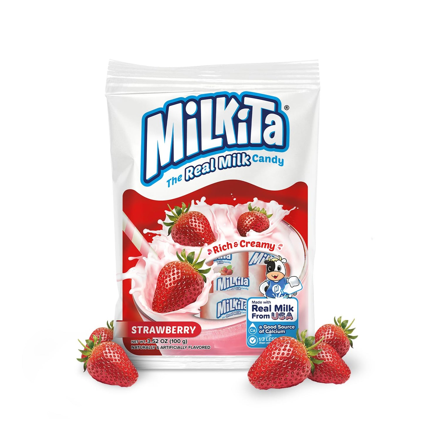 Milkita Honeydew Shake Candy, Gluten Free, 30 Pcs, with Calcium & Real Milk - Sari X Sari