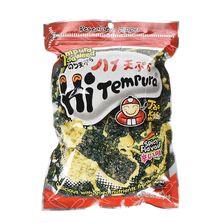 Hi Tempura (Tempura Seaweed Spicy Flavor) - 1.41oz (Pack of 6) - Sari X Sari