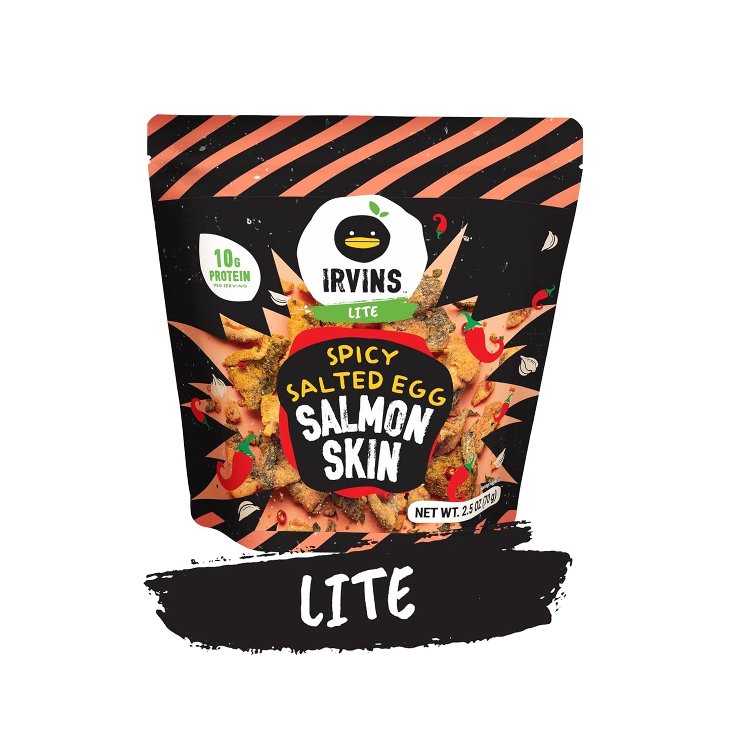 IRVINS Salted Egg Salmon Skin Chips Crisps Premium Hand Cooked Halal High Protein Keto-Friendly 3.7 oz (Pack of 3) - Sari X Sari