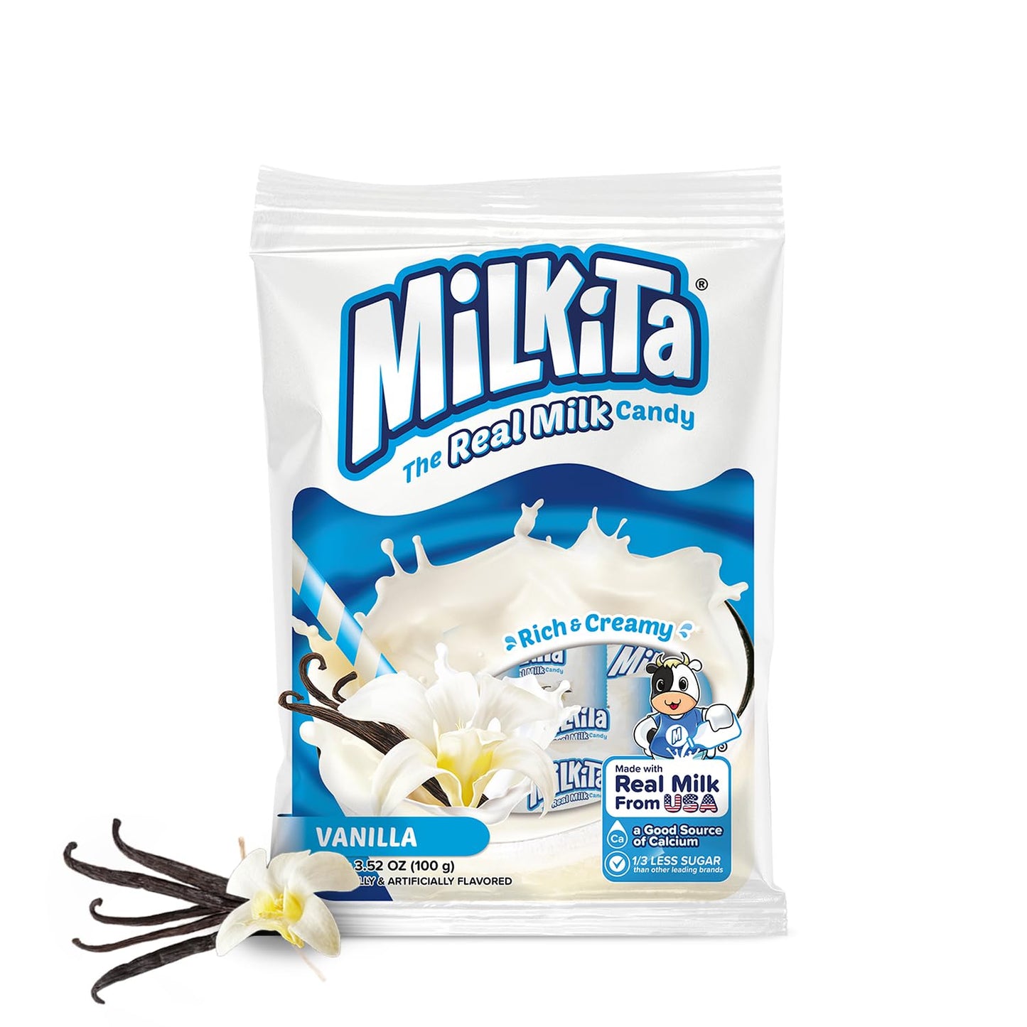 Milkita Honeydew Shake Candy, Gluten Free, 30 Pcs, with Calcium & Real Milk - Sari X Sari