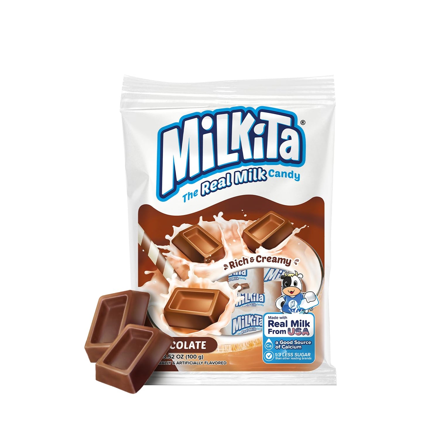 Milkita Honeydew Shake Candy, Gluten Free, 30 Pcs, with Calcium & Real Milk - Sari X Sari