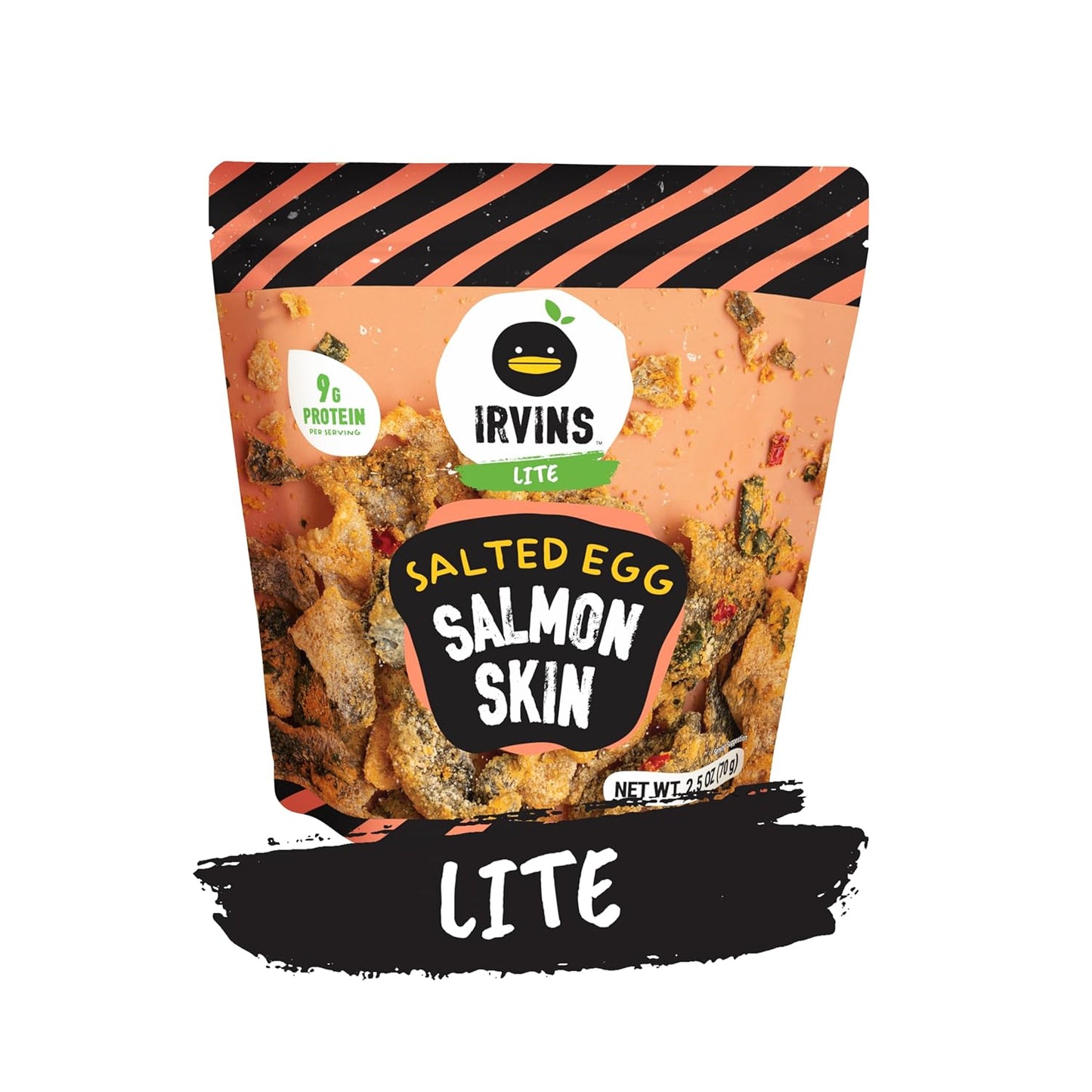 IRVINS Salted Egg Salmon Skin Chips Crisps Premium Hand Cooked Halal High Protein Keto-Friendly 3.7 oz (Pack of 3) - Sari X Sari
