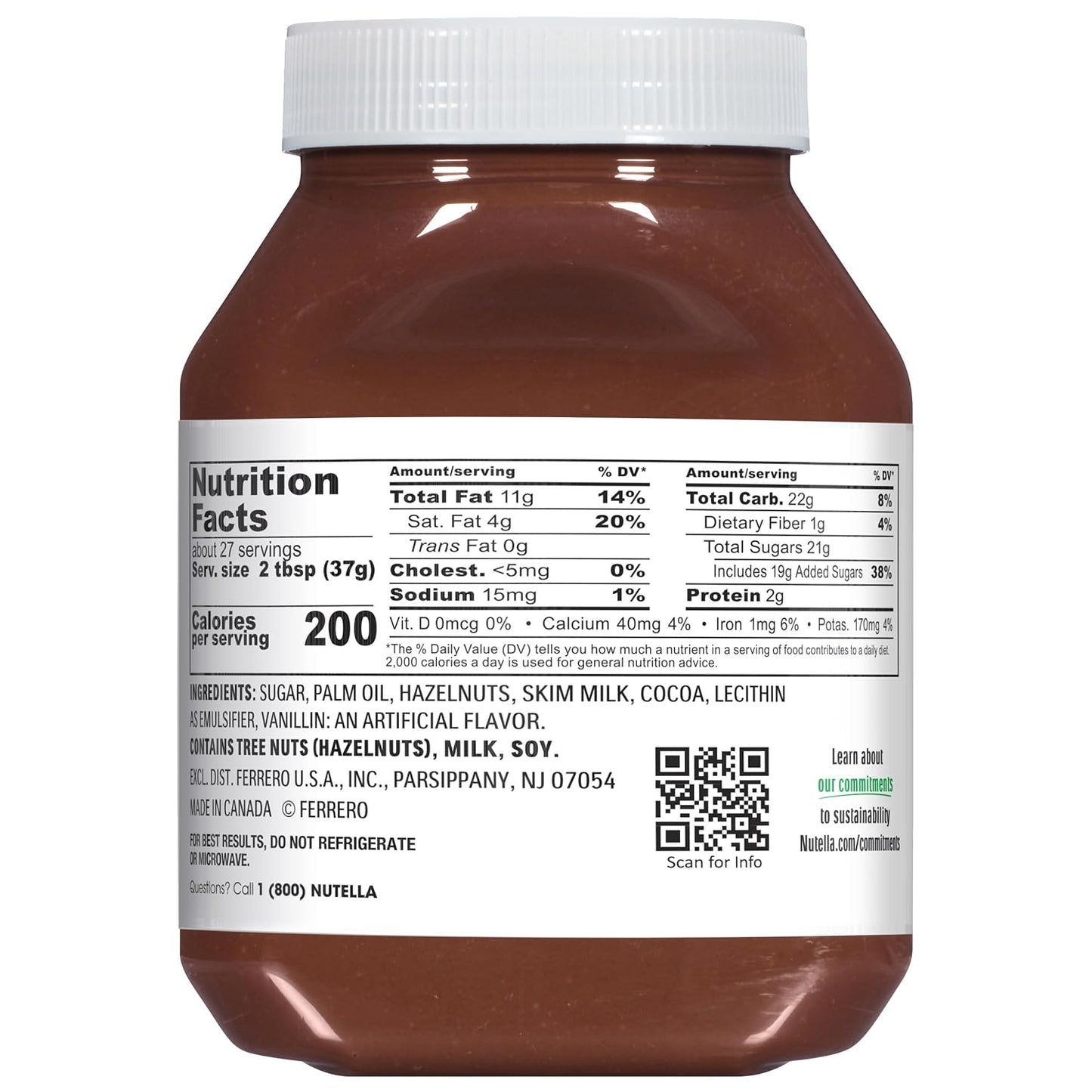 Mini Nutella Jars, 16 Pack of 0.88oz Glass Nutella Mini Jars by Snackivore. Single Serve Nutella. - Sari X Sari