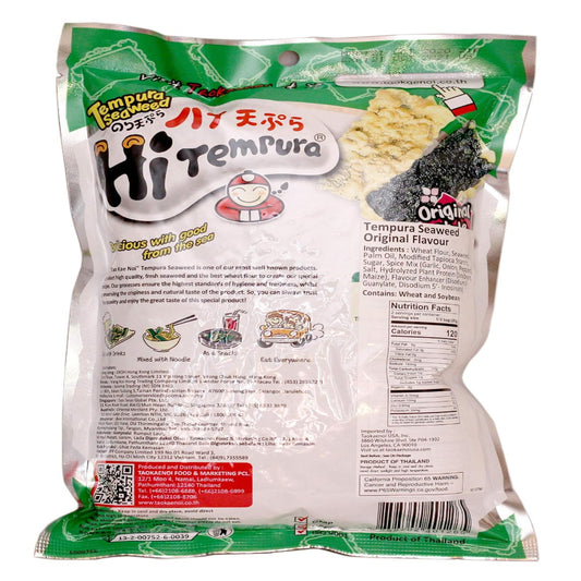 Hi Termpura (Tempura Seaweed Original) - 1.41oz (Pack of 6) - Sari X Sari