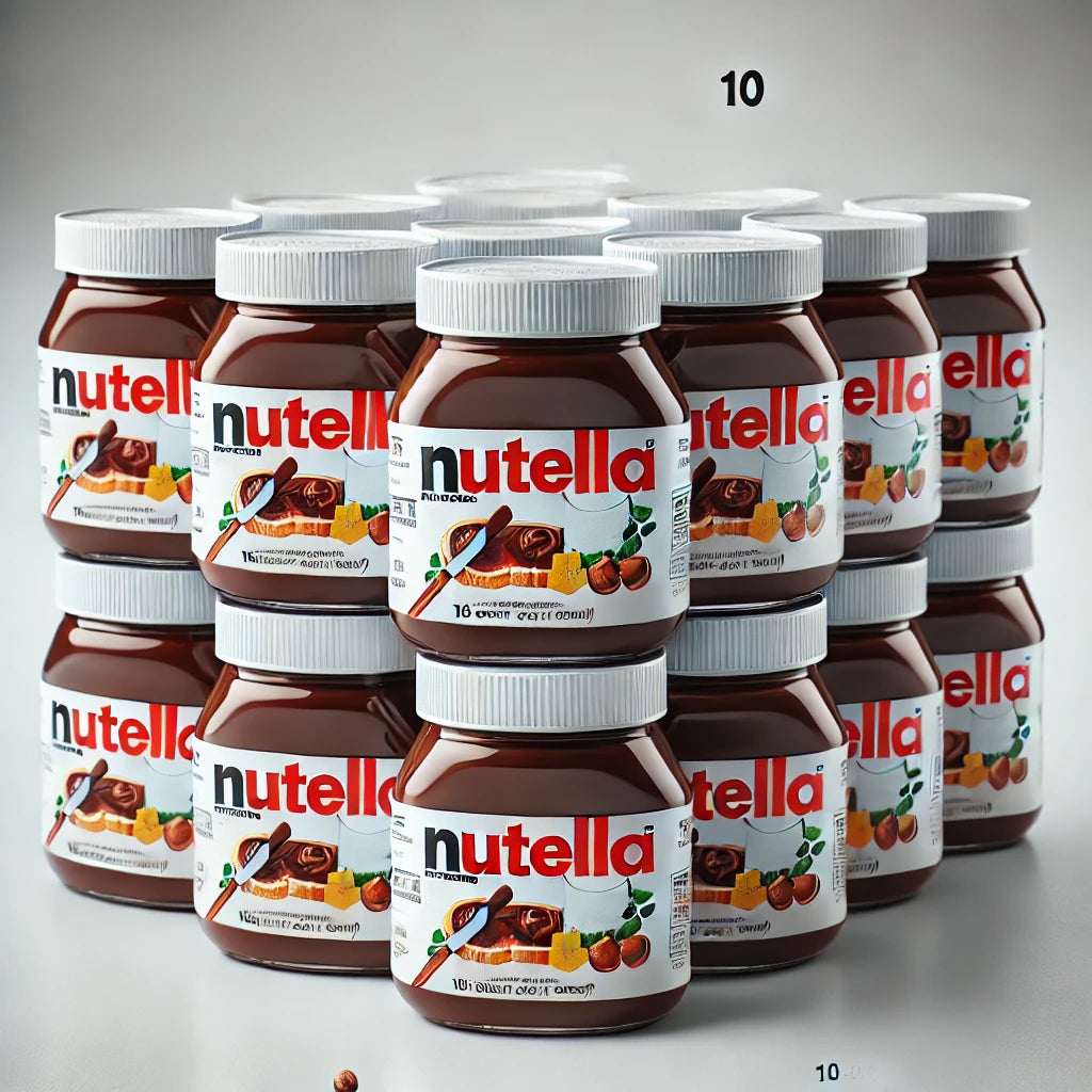 Mini Nutella Jars, 16 Pack of 0.88oz Glass Nutella Mini Jars by Snackivore. Single Serve Nutella. - Sari X Sari