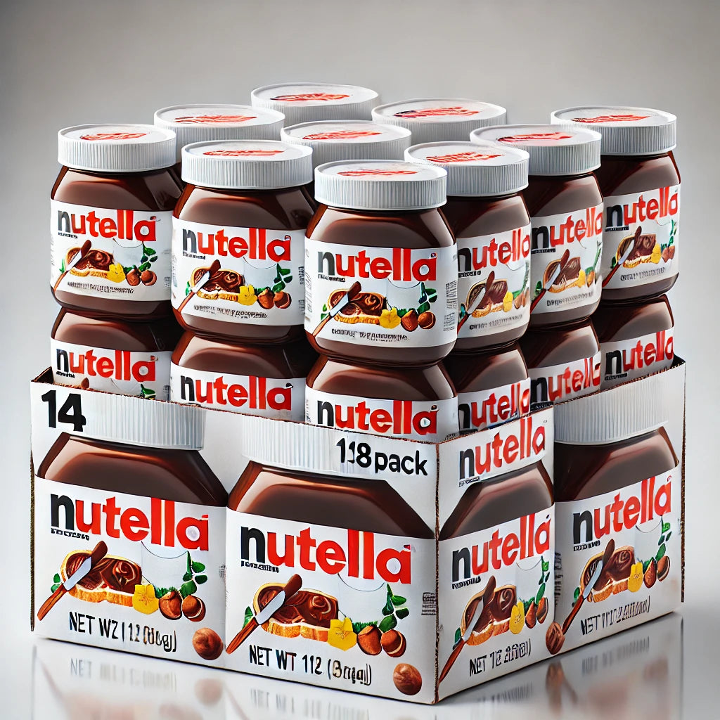 Mini Nutella Jars, 16 Pack of 0.88oz Glass Nutella Mini Jars by Snackivore. Single Serve Nutella. - Sari X Sari
