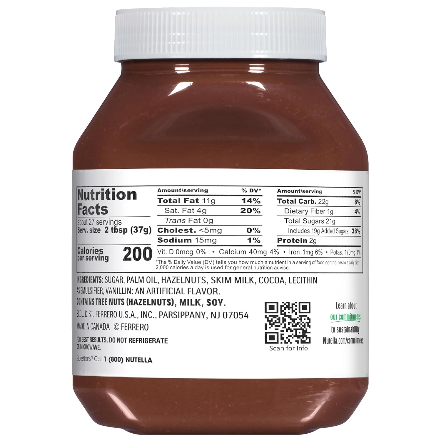 Mini Nutella Jars, 16 Pack of 0.88oz Glass Nutella Mini Jars by Snackivore. Single Serve Nutella. - Sari X Sari