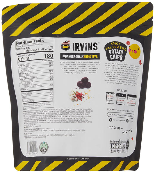 IRVINS Salted Egg Potato Chips HOT BOMB 105g - Sari X Sari