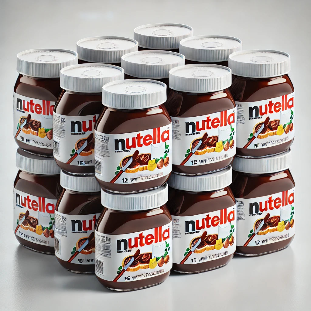 Mini Nutella Jars, 16 Pack of 0.88oz Glass Nutella Mini Jars by Snackivore. Single Serve Nutella. - Sari X Sari