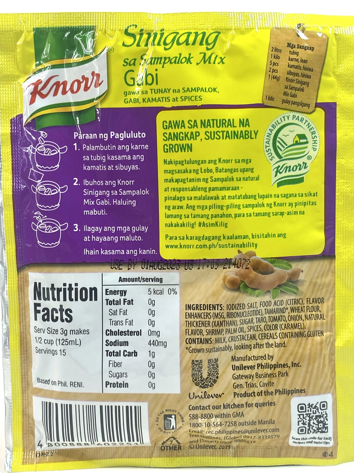 Knorr Tamarind Soup Mix (Sinigang Sa Sampalok Mix), 1.41Oz (40G) (Pack Of 6) - Sari X Sari