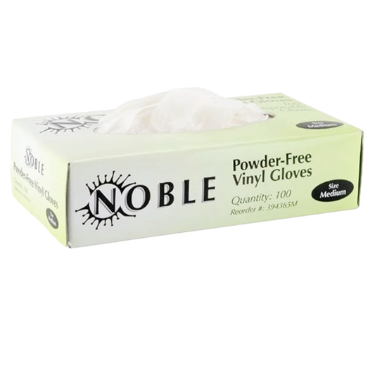 Noble Products Large Disposable Vinyl Gloves – Powder-Free, Clear, Ambidextrous, 100 Count – Ideal for Food Handling, Cleaning, Beauty, and Dishwashing - Sari X Sari